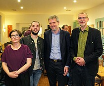 v.l.Heike Dietrich(Vorstandssprecherin), Andreas Krahl(MdL), Dieter Janecek (MdB), Thomas Elste (Vorstandssprecher)