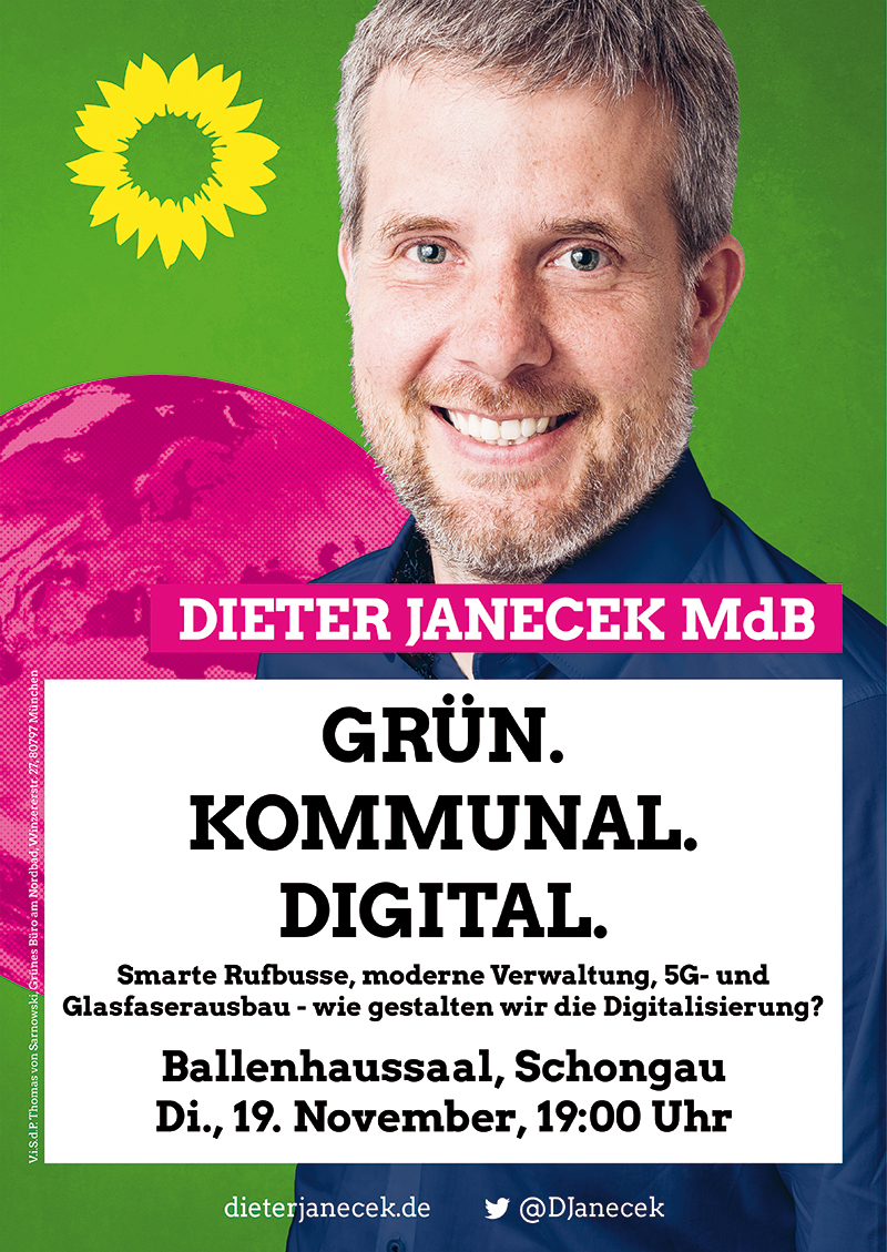 Veranstaltungsplakat Dieter Jenecek